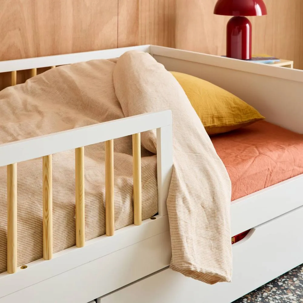 sweeek Child bed 90 x 190 cm natural pine slatted base included in White 6