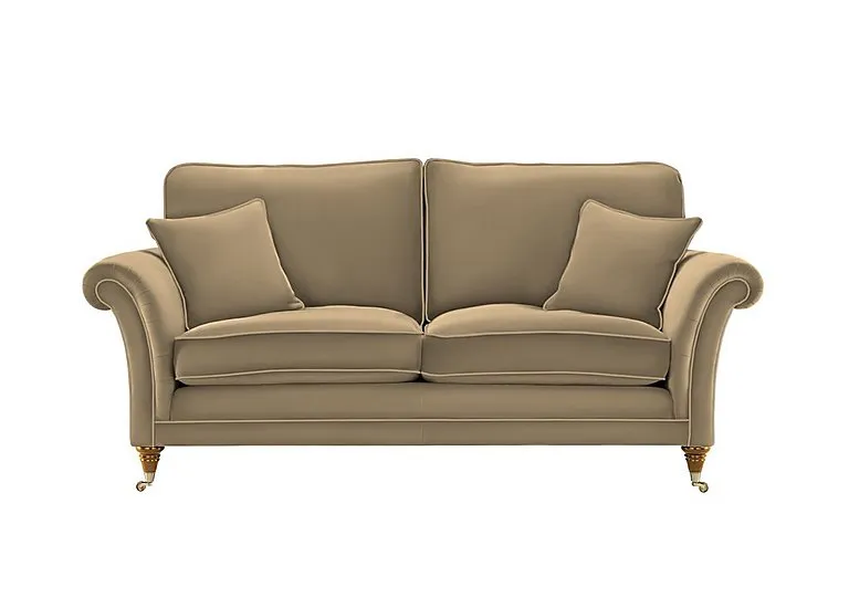 Burghley Large 2 Seater Leather Sofa - Como Taupe