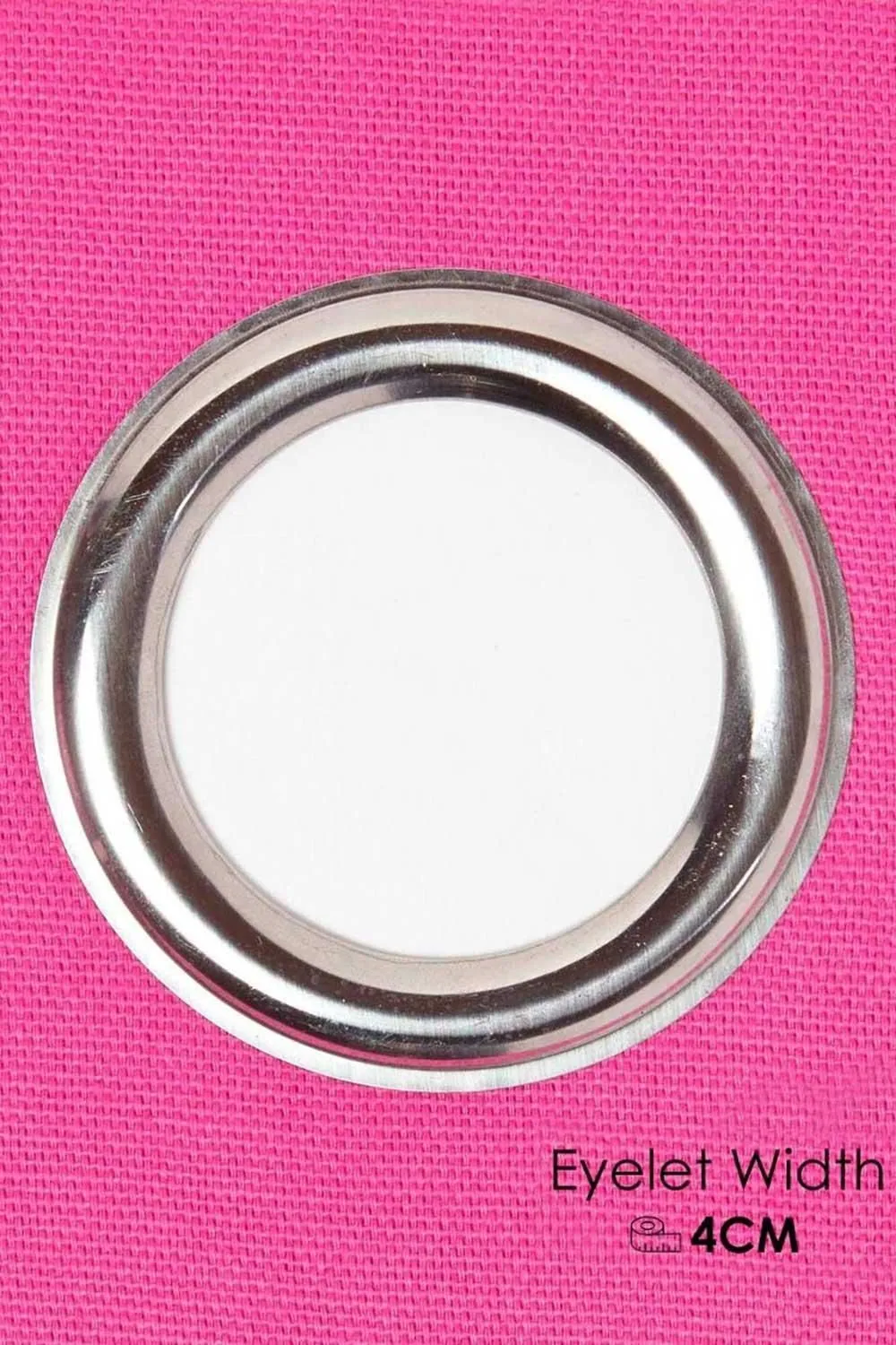 Homescapes Plain Cotton Ready Made Eyelet Curtain Pair in Bright Pink 4
