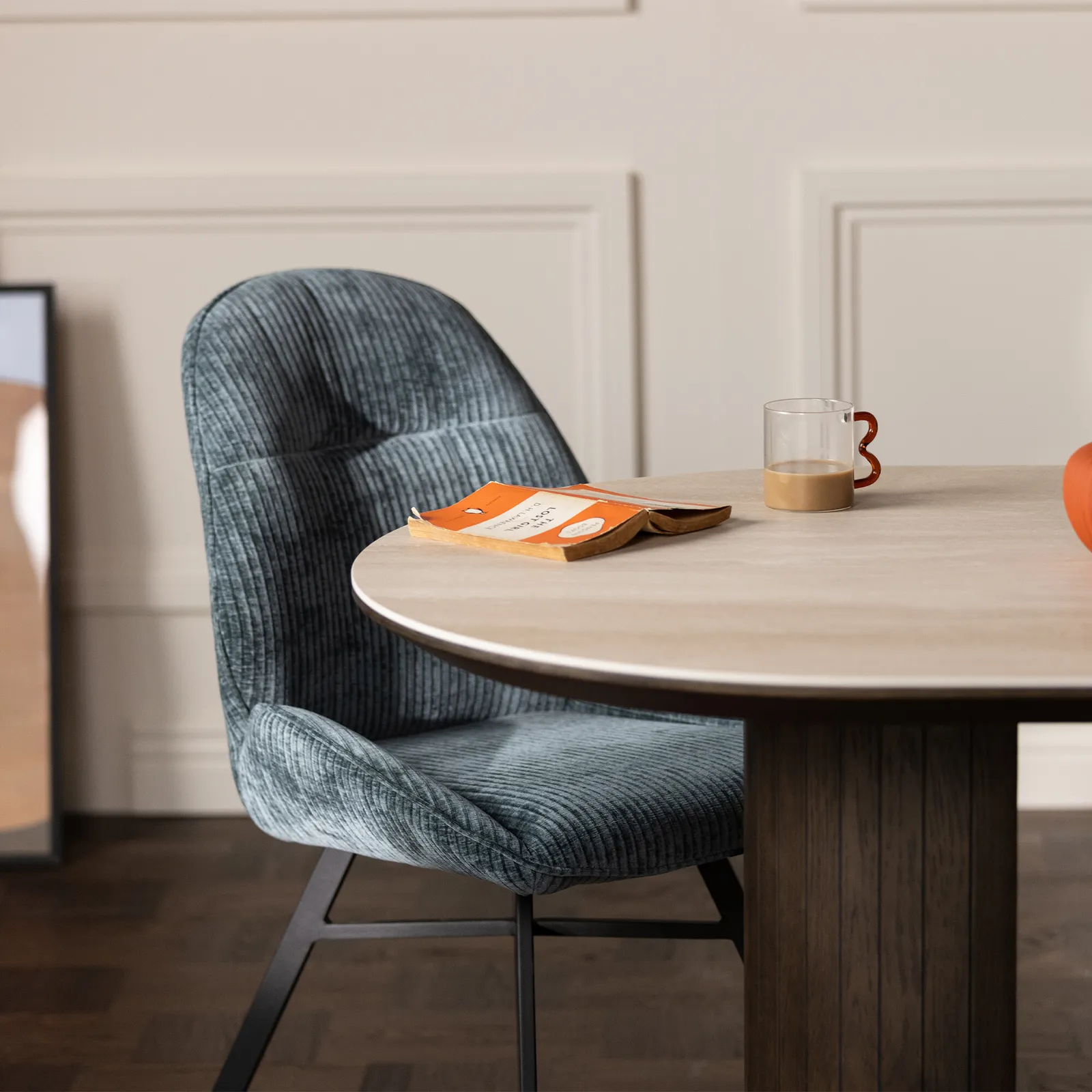 Ulza Dining Chair - Matching Stitch, Blue Fabric | Barker & Stonehouse 6