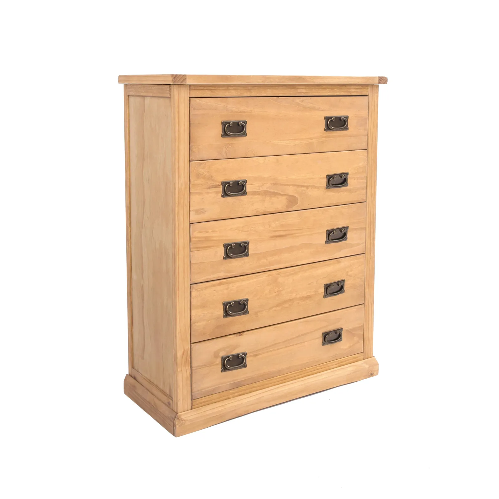 Cabinet Bits Lucca 5 Drawer Chest of Drawers Bras Drop Handle in Light Brown 3