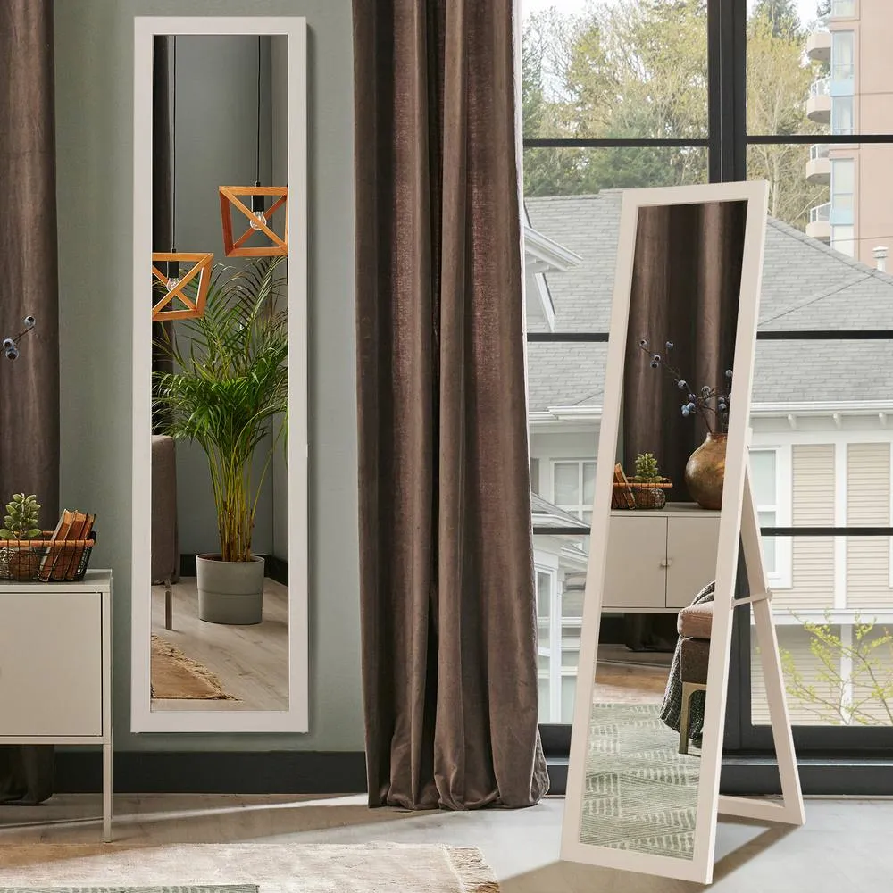 Costway 2 IN1 Full Length Mirror Free Standing Dressing Mirror in White