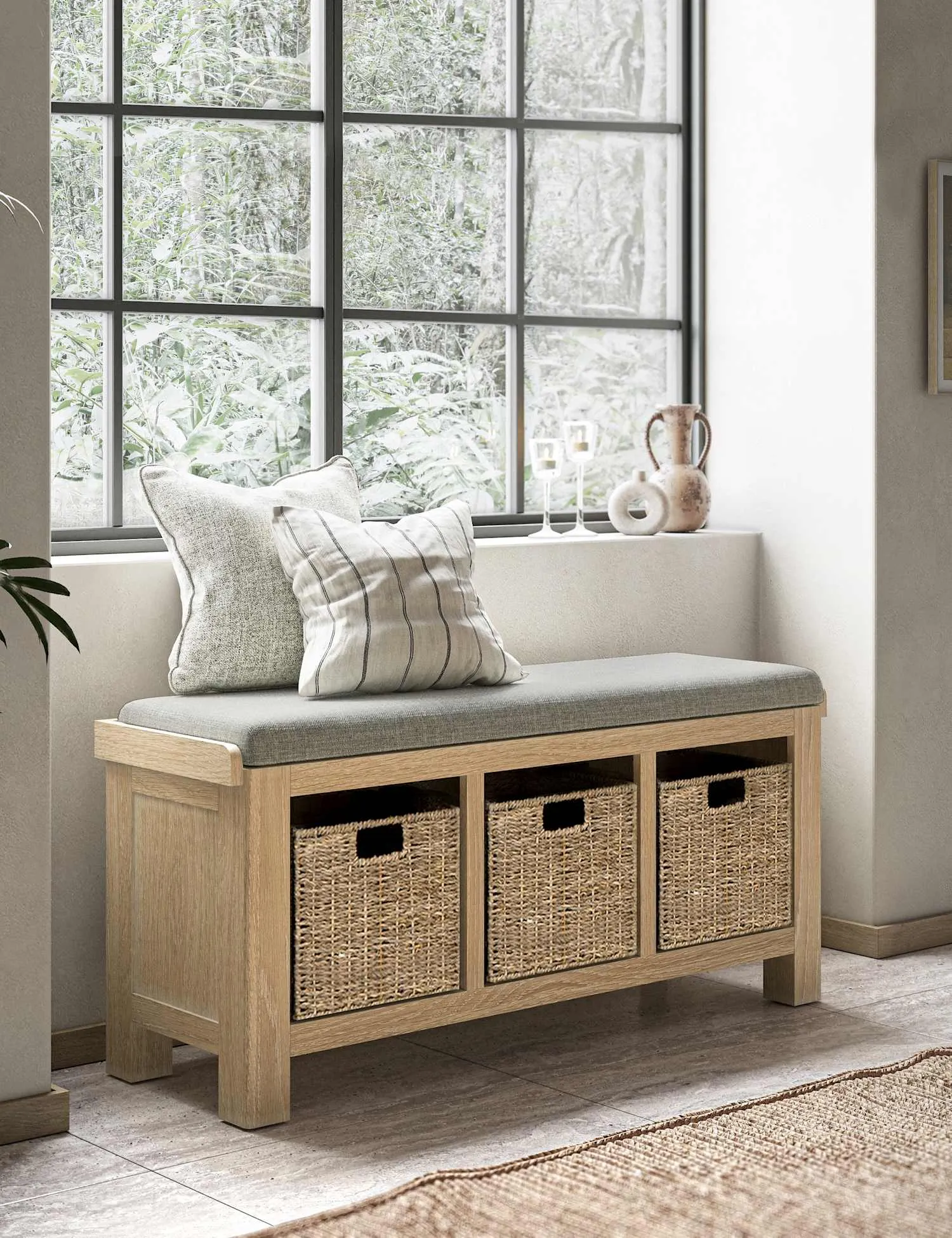Corndell Normandy Oak Storage Bench Neutral