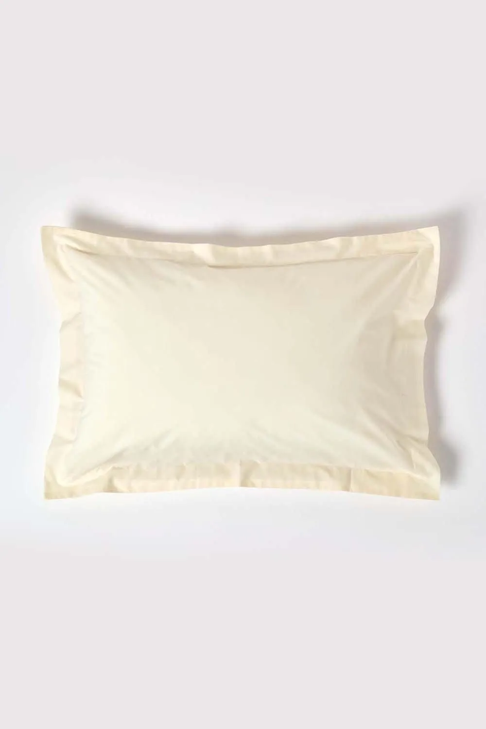 Homescapes Egyptian Cotton Oxford Pillowcase 200 TC, Standard Size in Cream 1