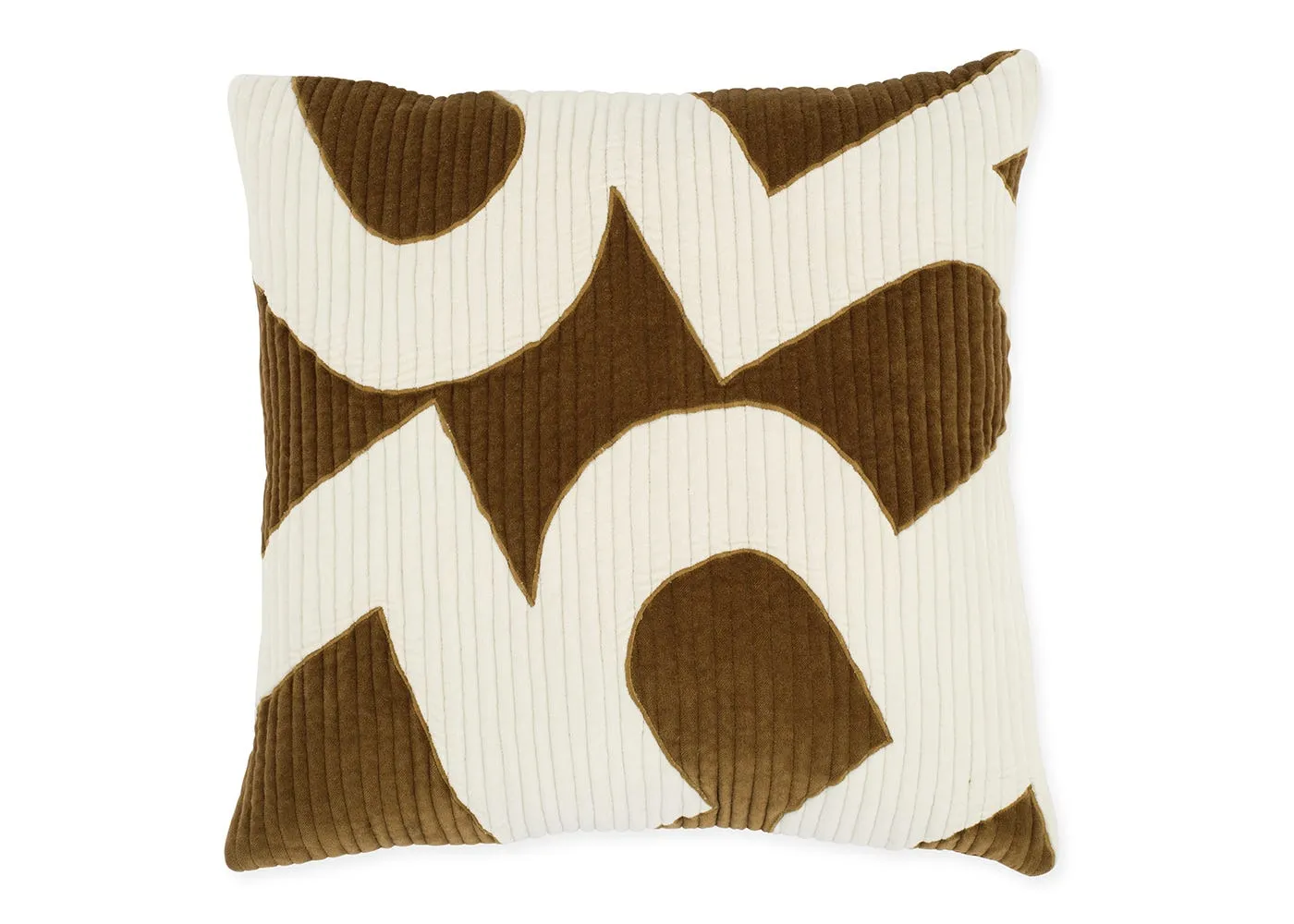 Heal's 59 Cushion Olive & Cream 45 x 45cm