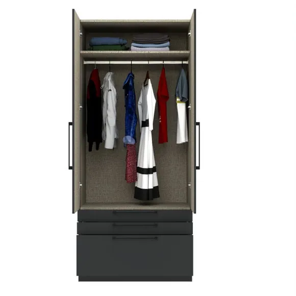 Foster Double 3 Drawer Wardrobe 6