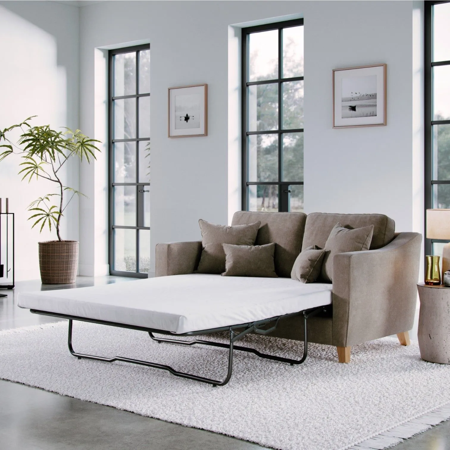 The Great Sofa Company Jackson Chenille Sofa Bed in Light Brown 2