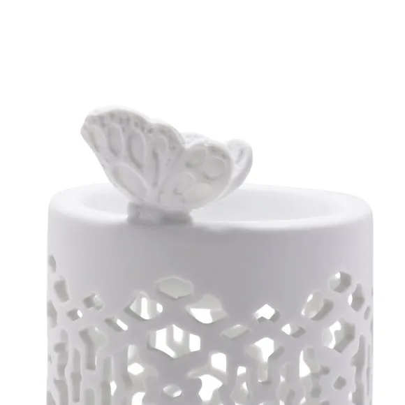 Hestia Butterfly White Ceramic Wax Melt Burner 4