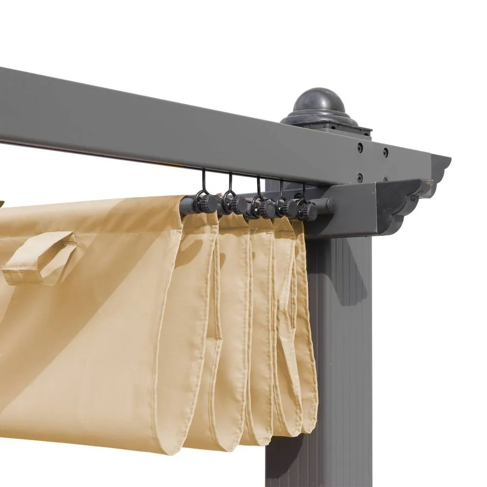 sweeek Replacement 3x3m pergola canopy roof in Beige 2
