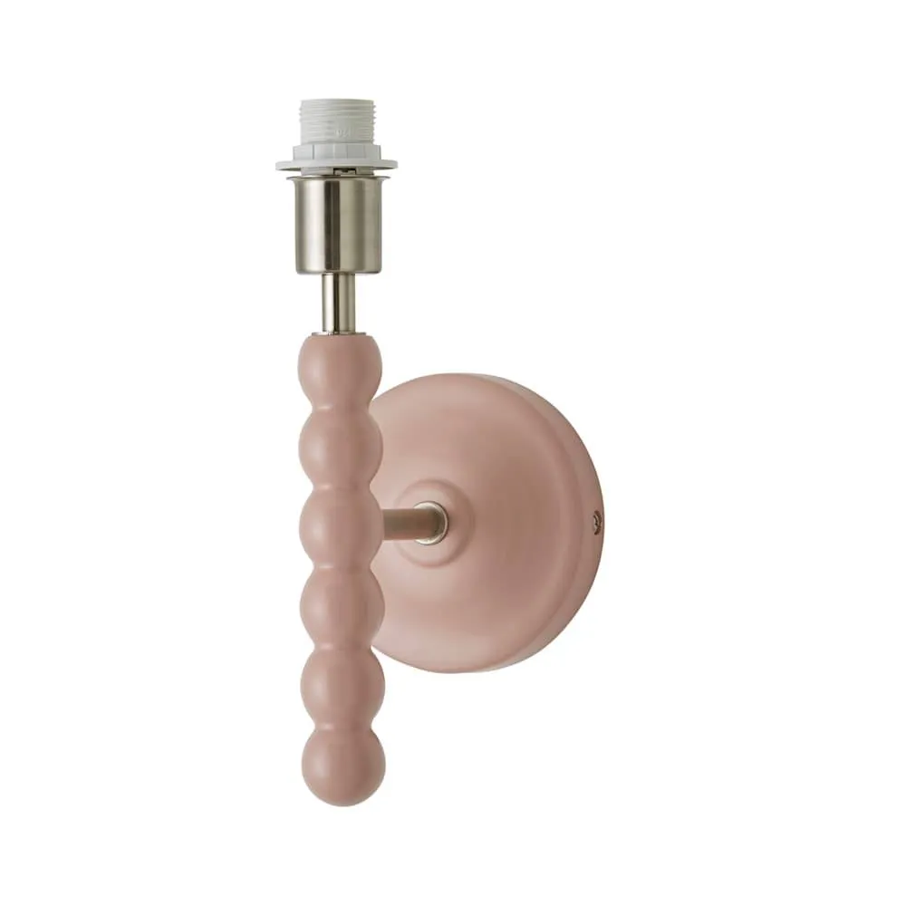 ValueLights Bobbins Pastel Bobble Style Wall Light Base in Pale Pink 3