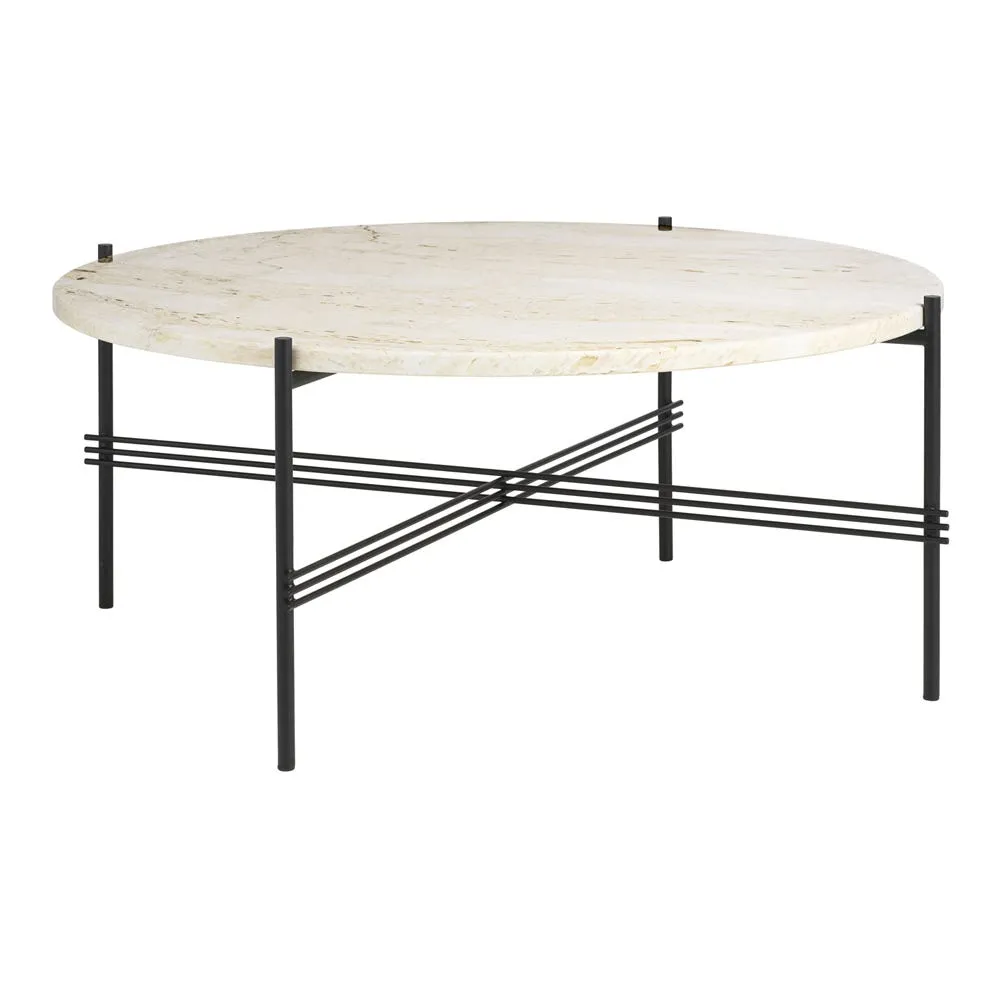 Gubi TS Coffee Table Large in Neutral White Travertine 3