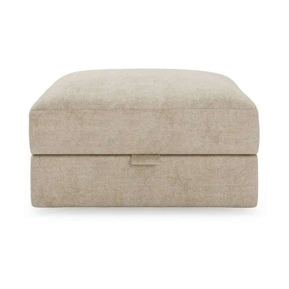 Hattie Tonal Plush Chenille Storage Footstool 2