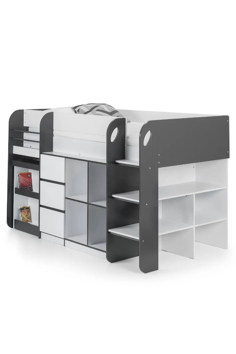 Julian Bowen Saturn Midsleeper Cabin Bed with Desk in White 4