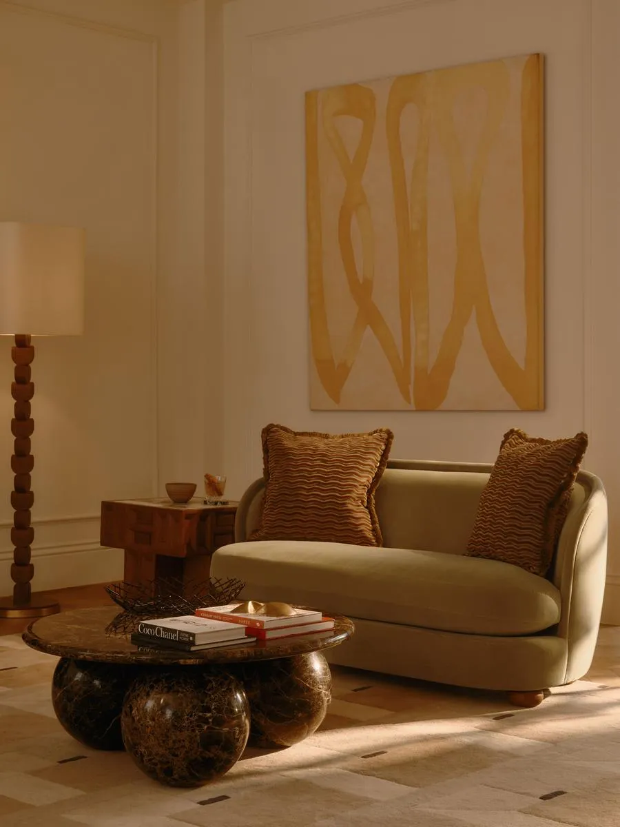 Blair Two Seater Sofa, Velvet, Lichen