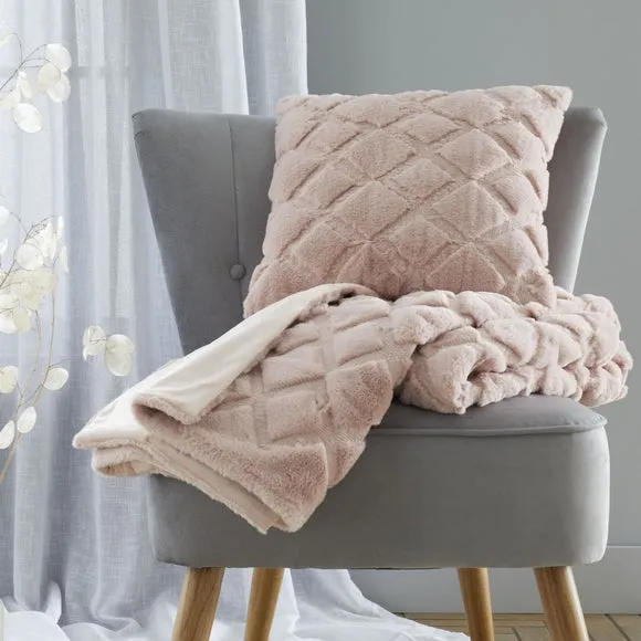 Catherine Lansfield Cosy Diamond Cushion 3
