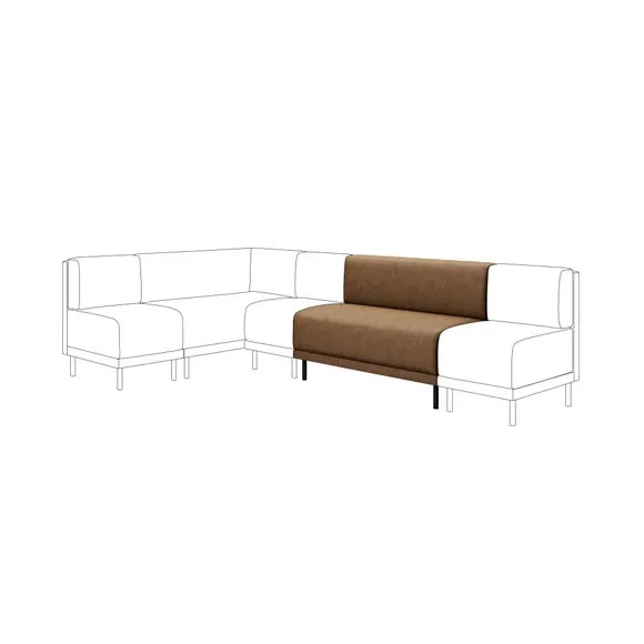 Mae Long Dining Bench, Faux Leather 1