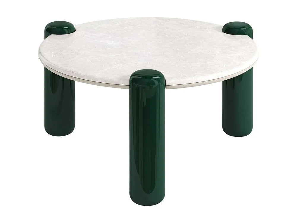 Vente-unique Marble & MDF Coffee Table - Beige & Green - NARODI in White 4