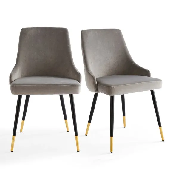 Ariana Set of 2 Dining Chairs, Velvet 5
