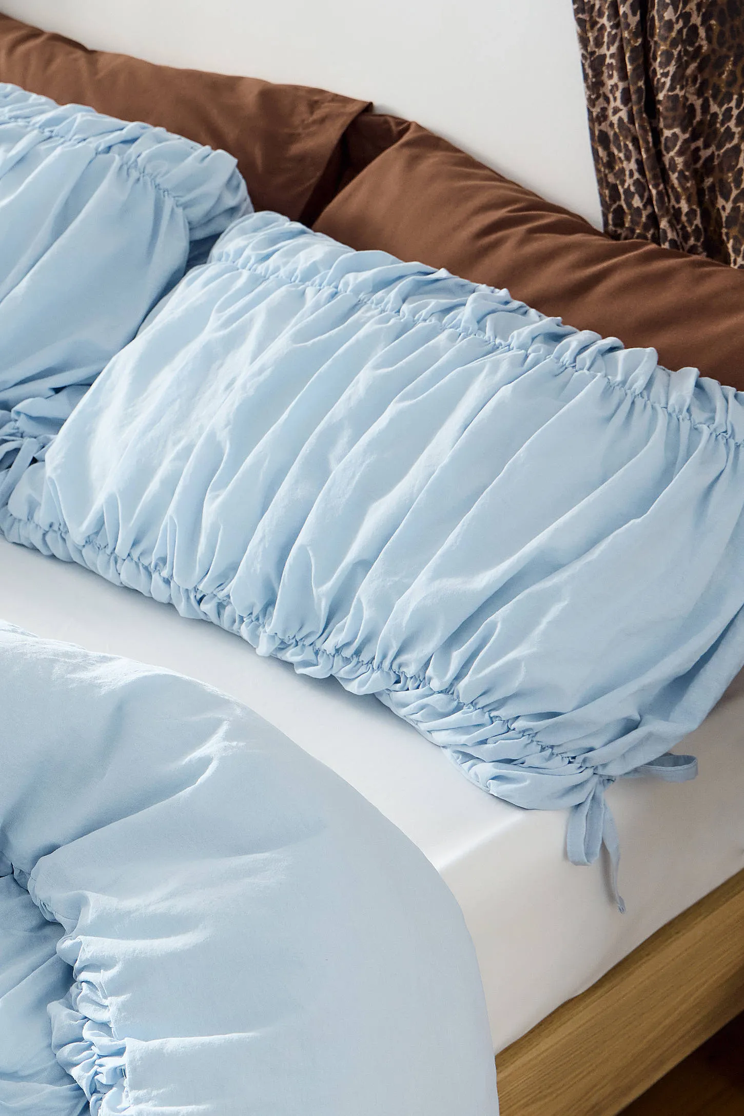 Cinched Duvet Set - Soft Blue Double 3