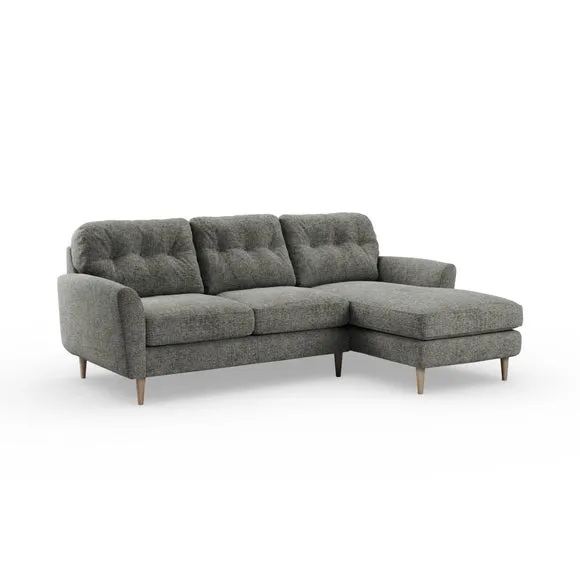 Sven Chunky Chenille Large Corner Chaise Sofa 6
