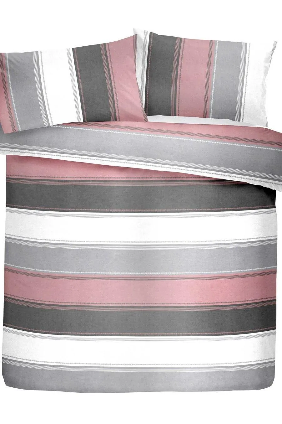 Fusion 'Betley' Classic Wide Stripe Duvet Cover Set in Rose 3
