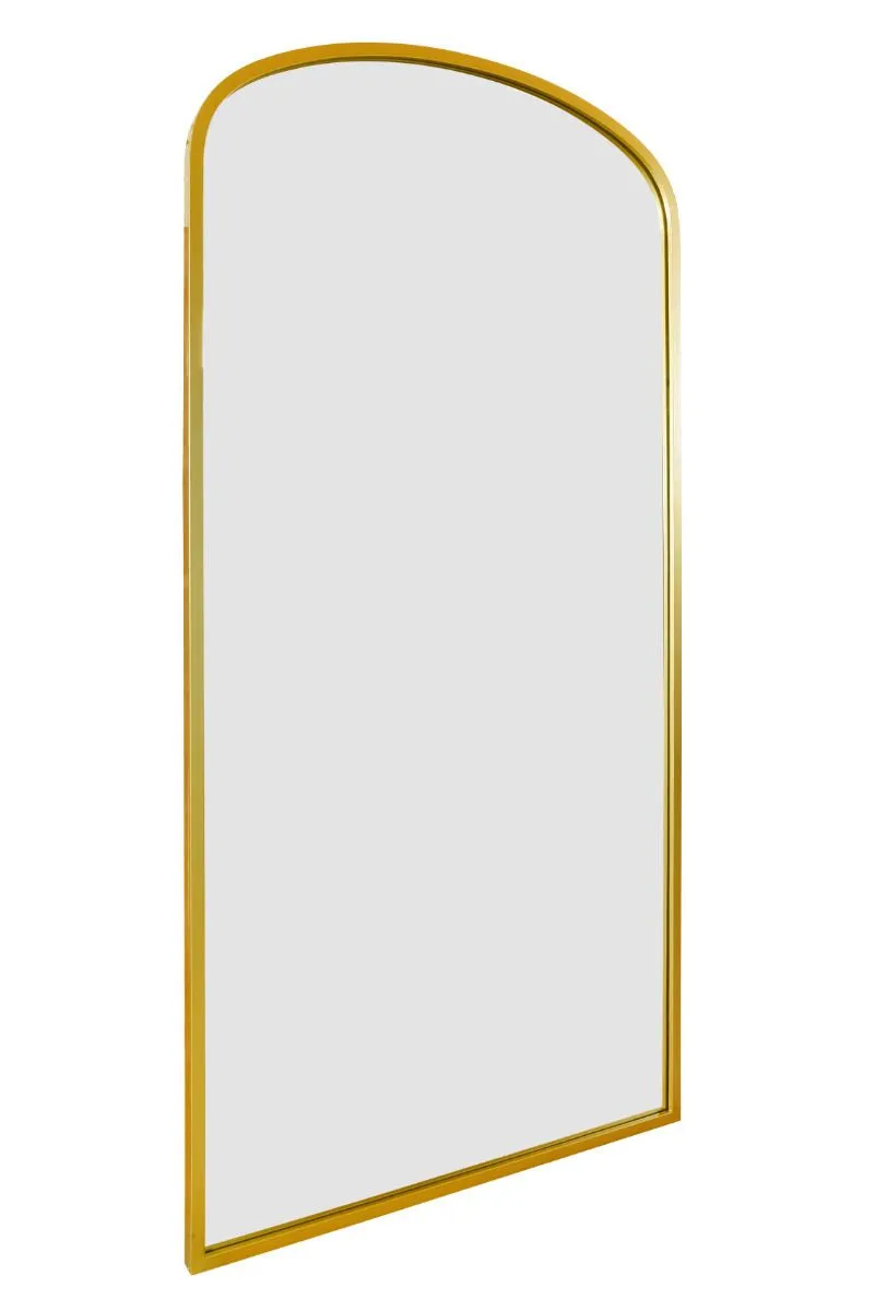 MirrorOutlet Gold Metal Framed Arched Garden Wall Mirror 67"x33" (170x85CM) 4