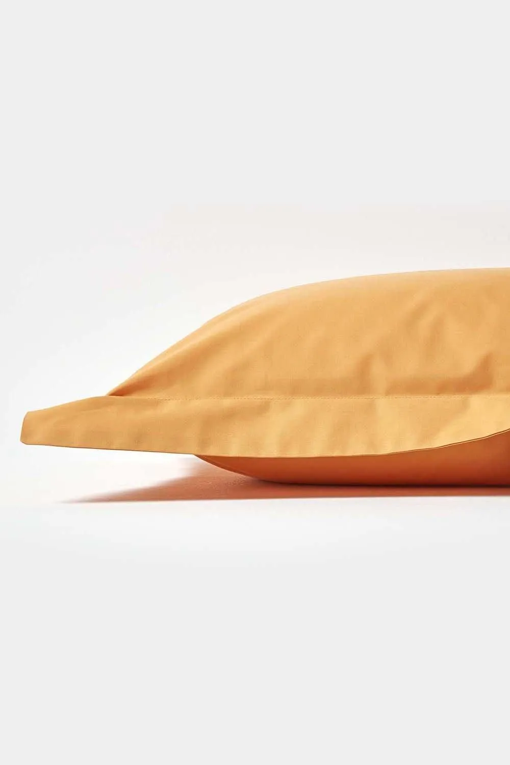 Homescapes Egyptian Cotton Oxford Pillowcase 200 TC, King Size in Mustard 2