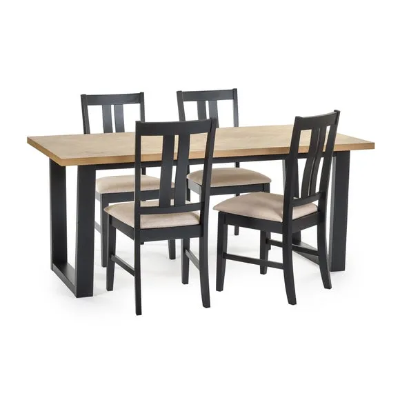 Hilton Set Of 2 Dining Chairs, Rubberwood 5