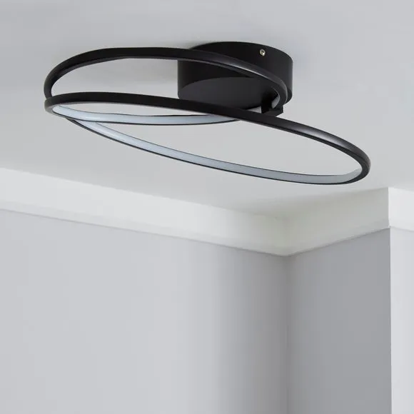 Menton Integrated LED Swirl Flush Ceiling Light 2