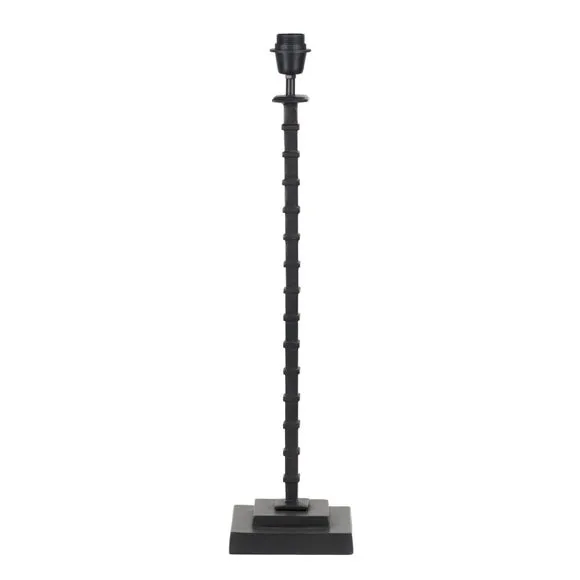 Pacific Lifestyle Everett Ribbed Metal Stick Table Lamp Base with Nala Safari Shade 5