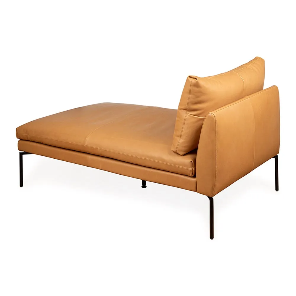 Heal's Matera Chaise Longue Siena Cotton Dusky Pink Stainless Steel Foot 3