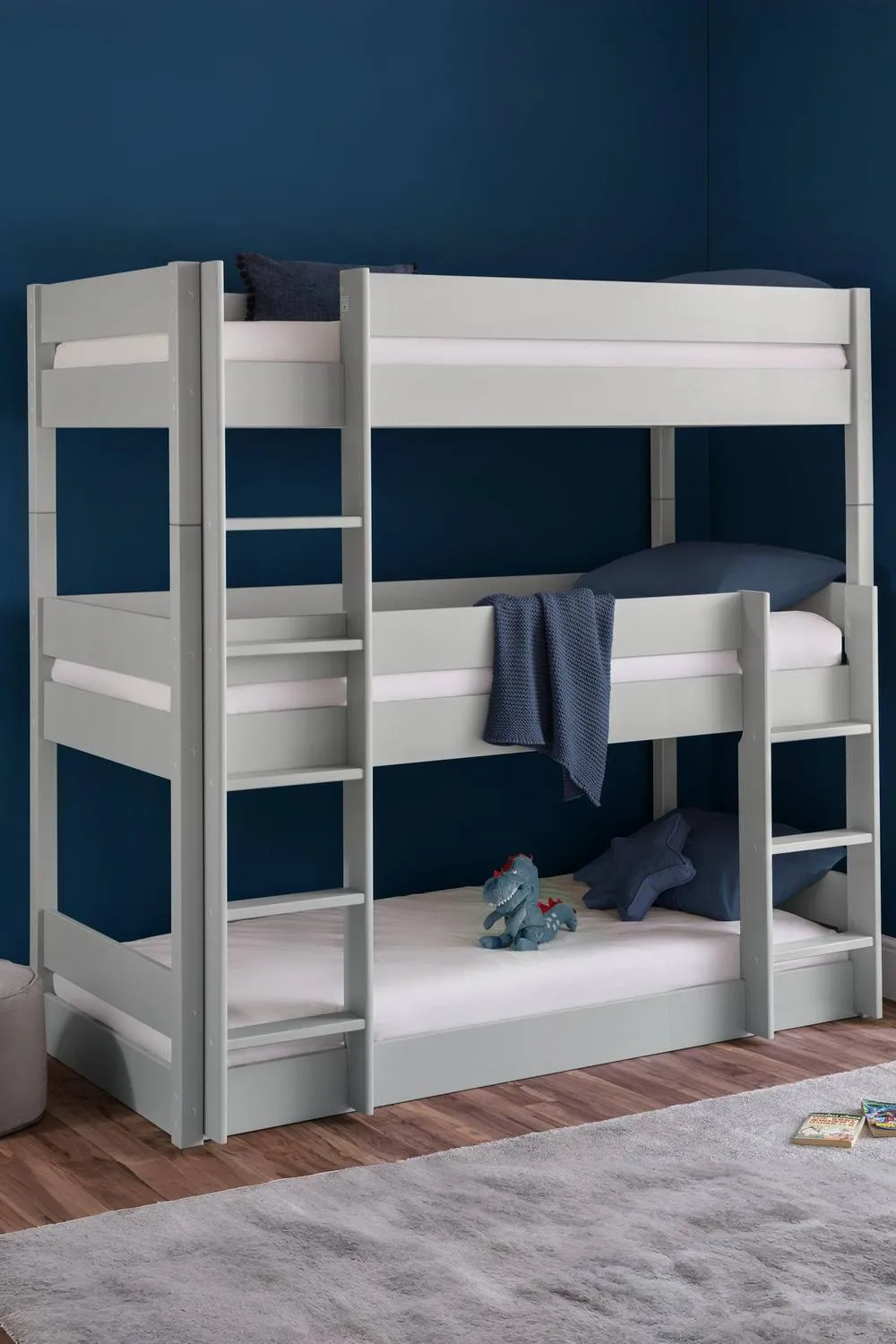Julian Bowen Trio 3 Tier Triple Bunk Bed in Grey