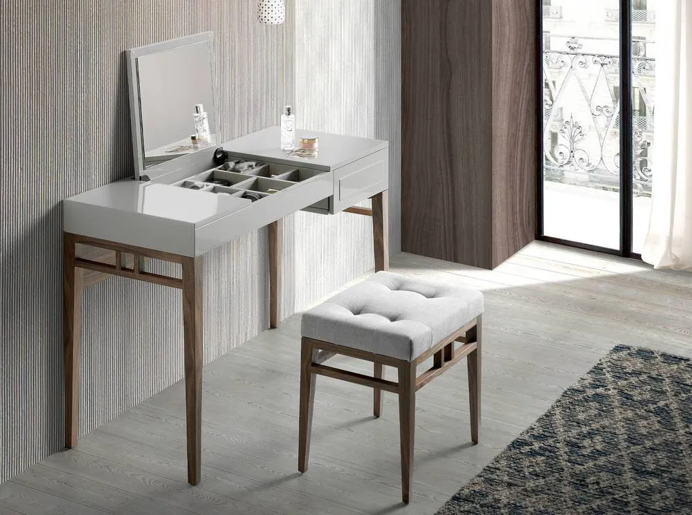 Angel Cerda Grey MDF Dressing Table with Mirror & Drawer 3