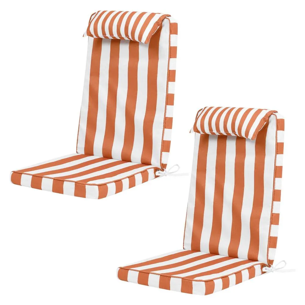 icon 2 Pack High Back Seat Pad Deck Stripe, Cushion, Terracotta