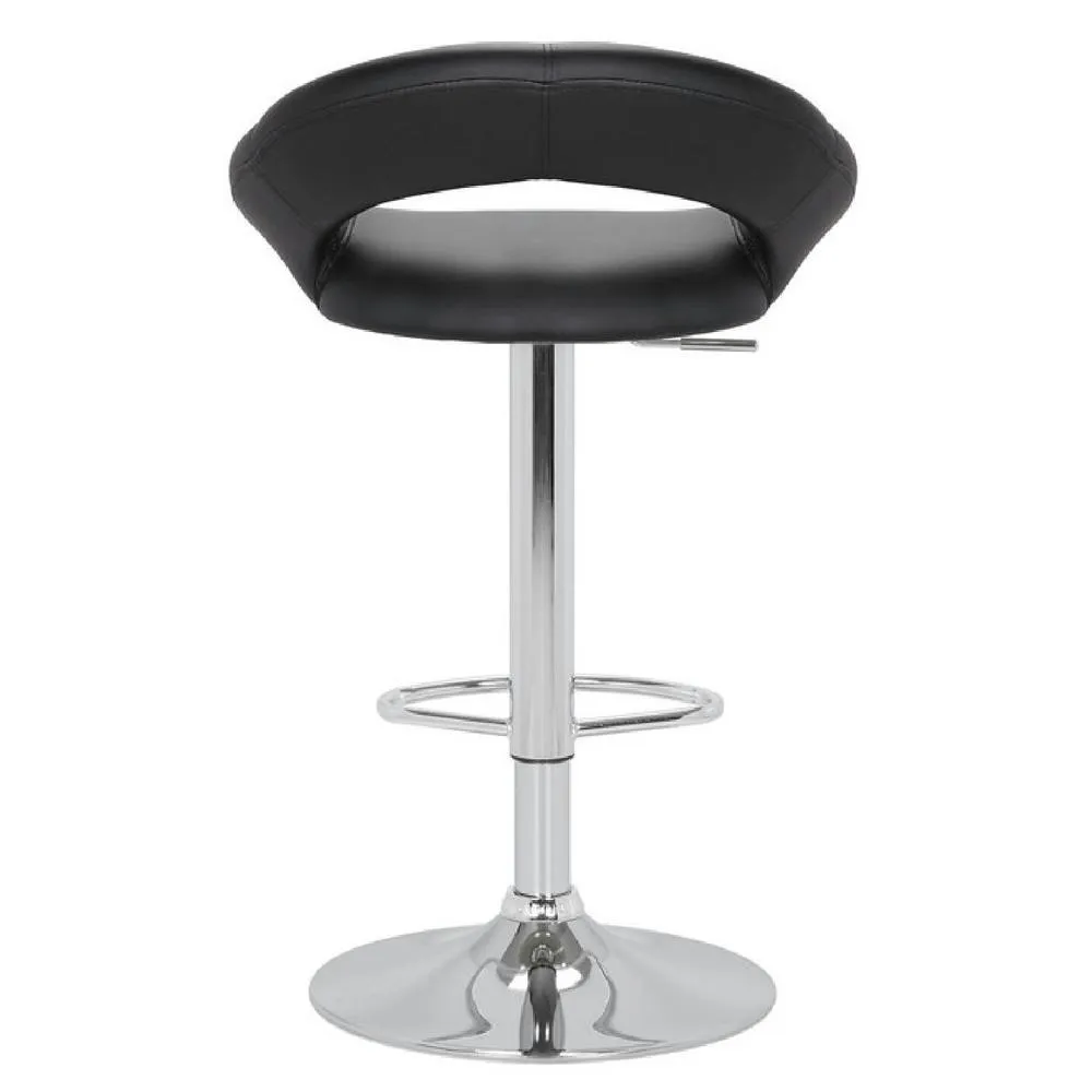 netfurniture Serene Black Padded Kitchen Breakfast Bar Stool Height Adjustable 6