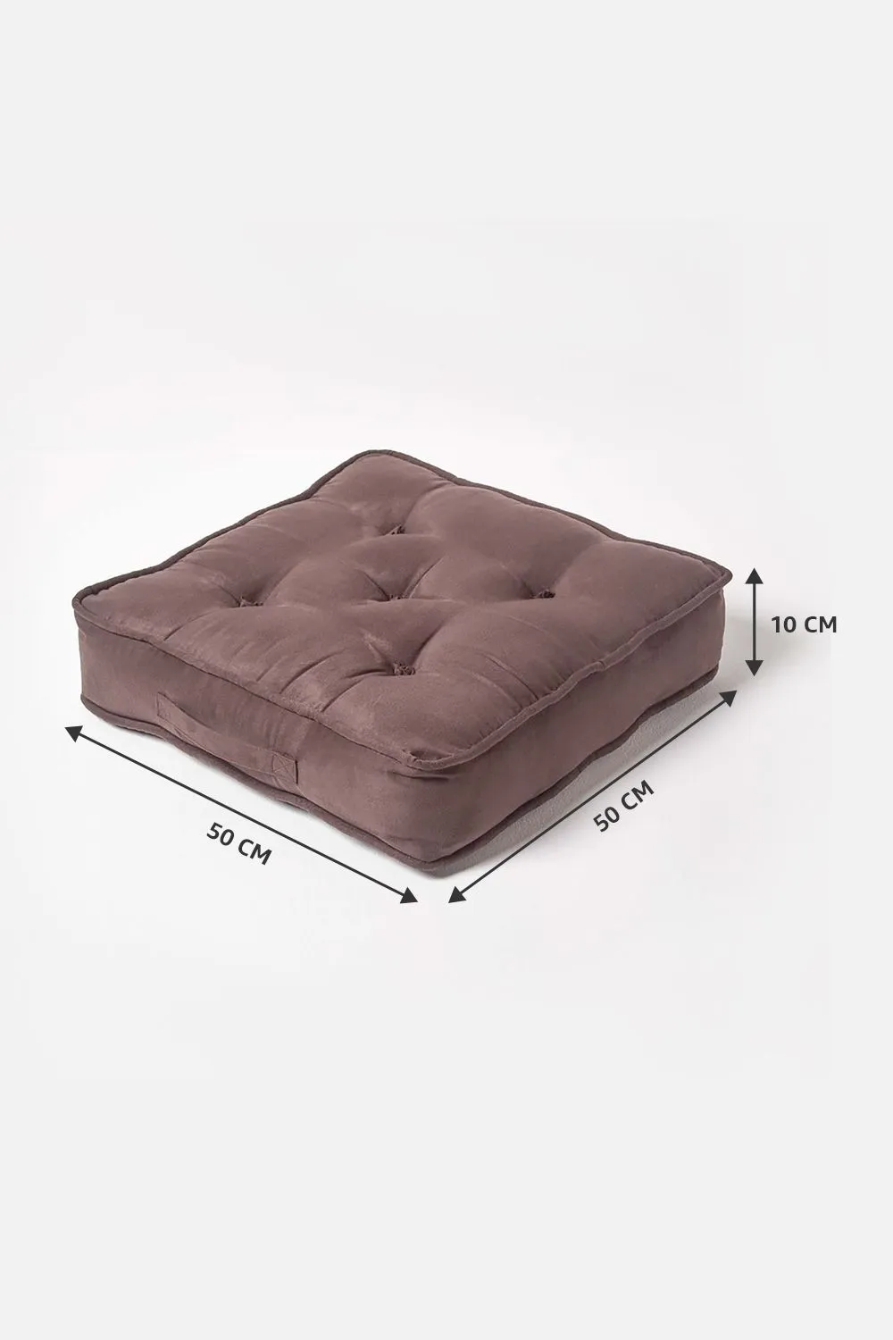 Homescapes Faux Suede Armchair Booster Cushion in Chocolate 2