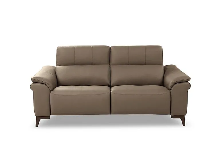 Marconi 2 Seater Leather Sofa - Torello Taupe