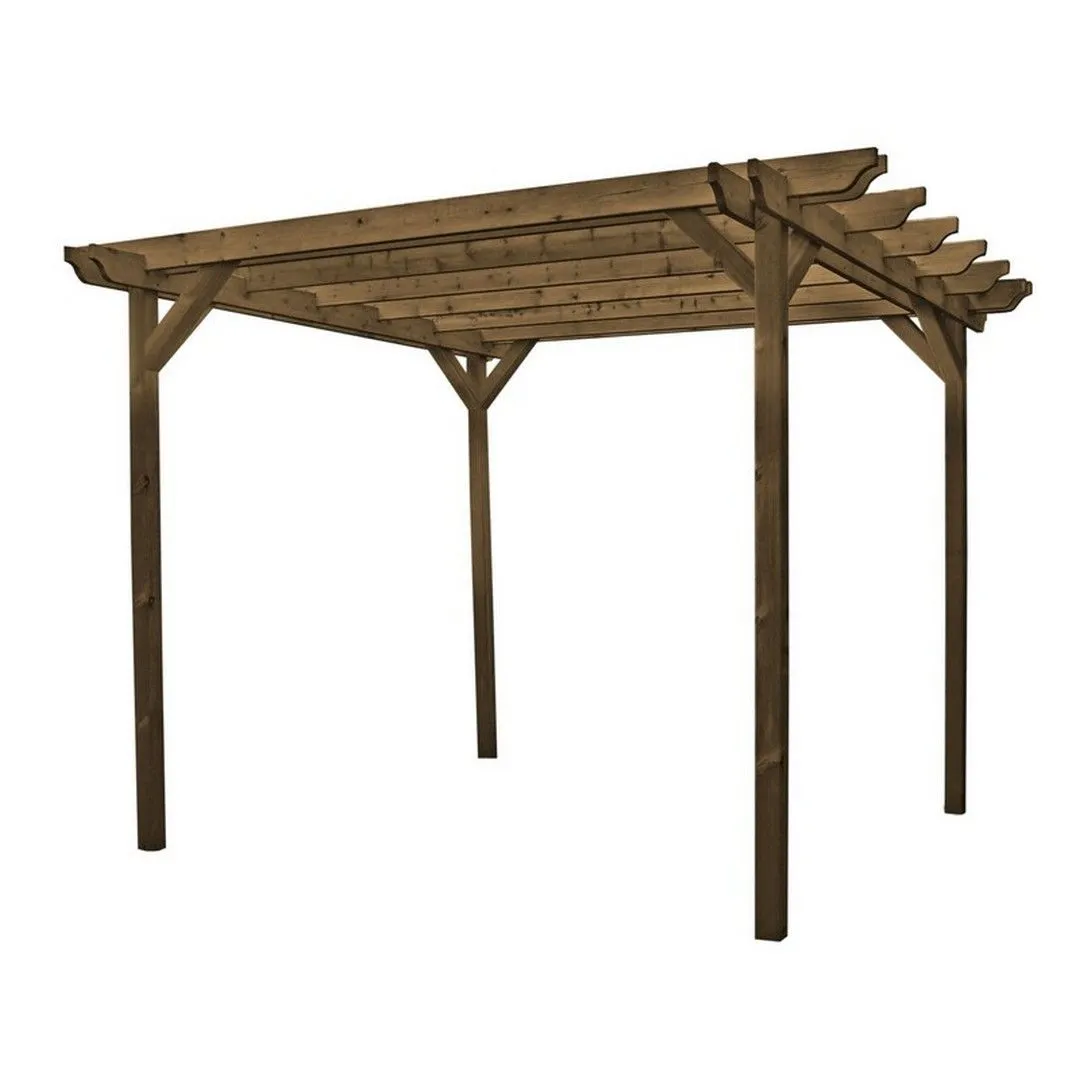 Rutland County Garden Furniture Ltd Double Garden Pergola - Wood - L180 x W480 x H270 cm - Light Green in Brown
