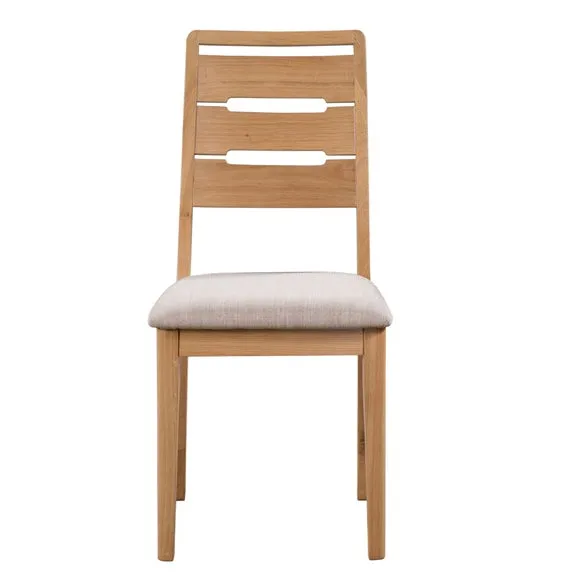 Curve Set of 2 Dining Chairs, Faux Linen 4