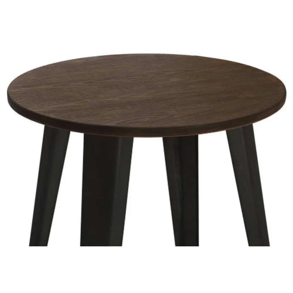 netfurniture Richmond Rustic Round Bar Table in Dark Brown 5
