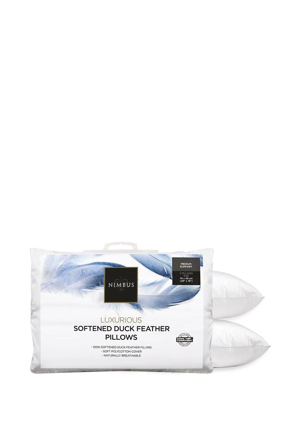 Nimbus Softened Duck Feather Pillow Pair
