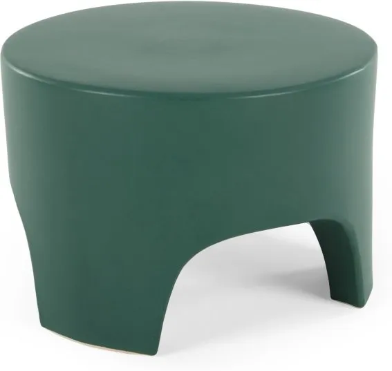 Rune Earthenware Tri Stool, Teal