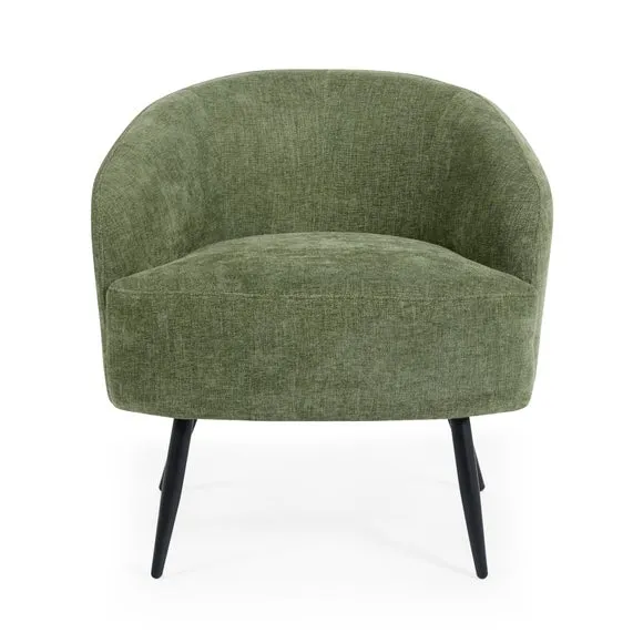 Dahlia Faux Linen Accent Chair 6