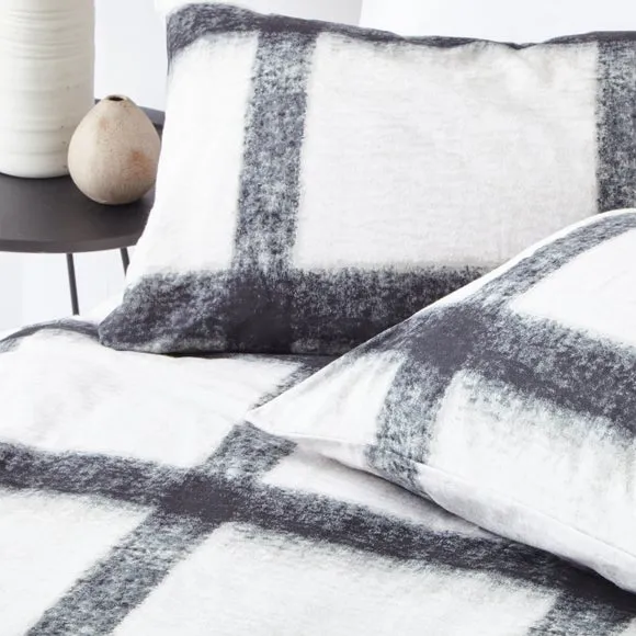 Yard Faux Mohair Stripe Navy 100% Cotton Duvet Cover & Pillowcase Set 4