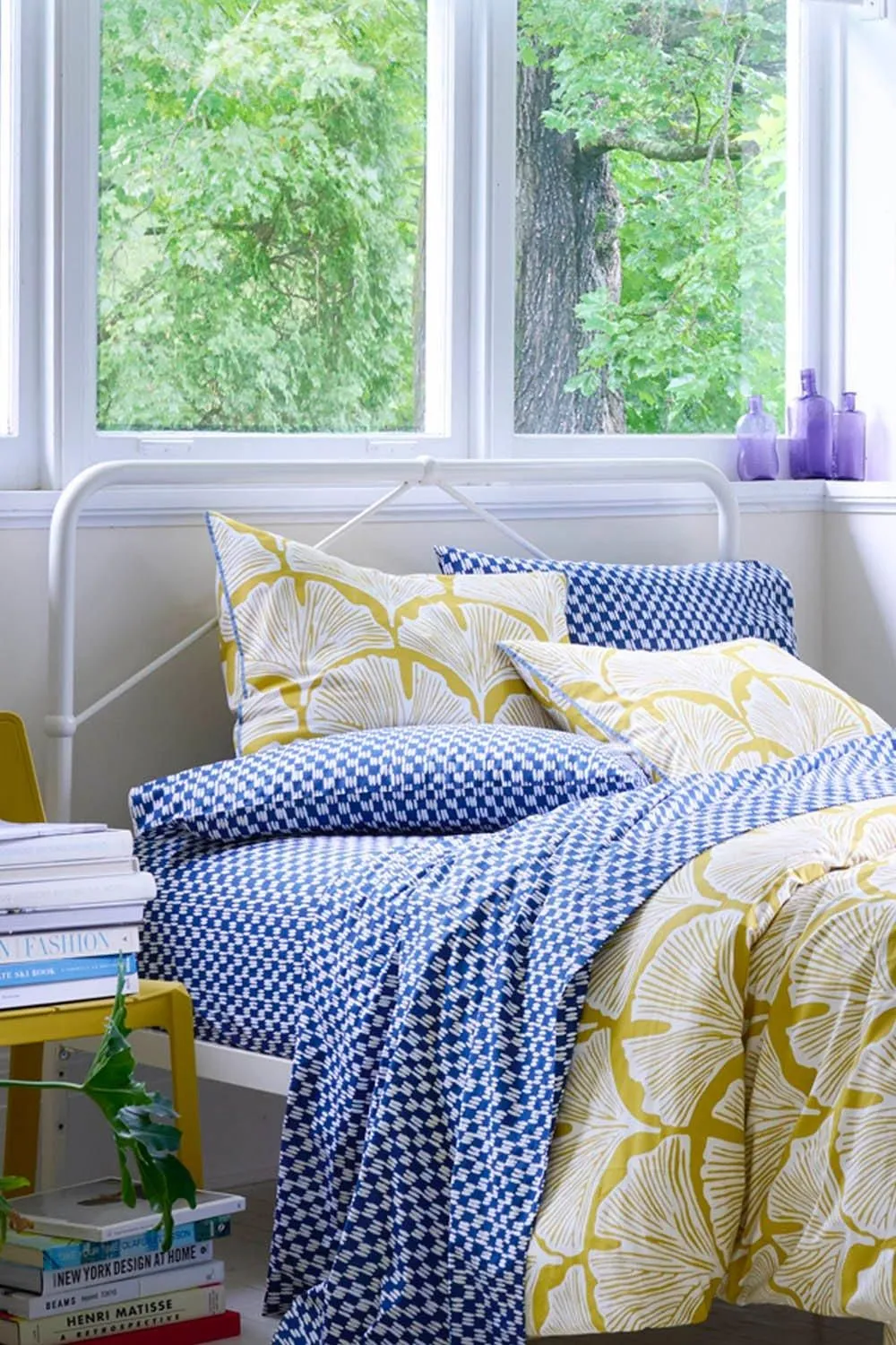 Martex Yellow Feather Palm Duvet Cover Set
