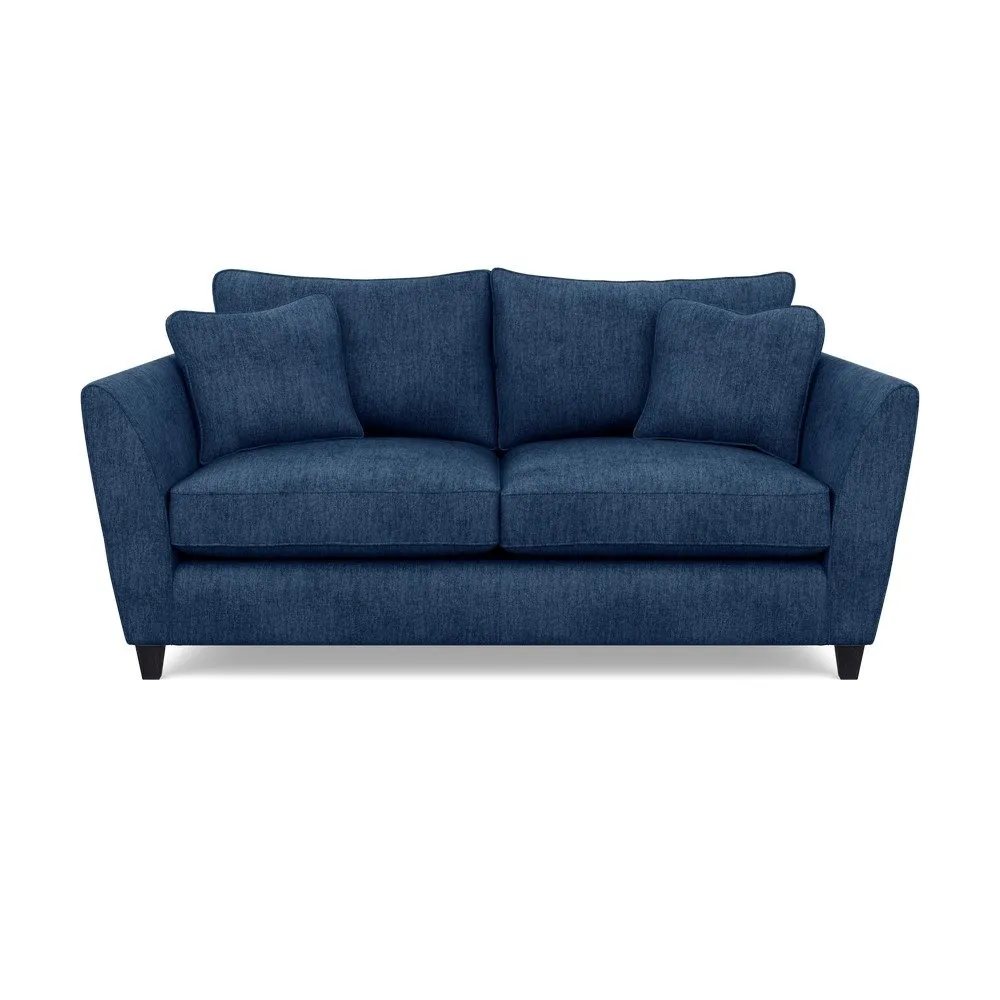 Heal's Torino 3 Seater Sofa Broad Weave Lagoon Black Feet 1