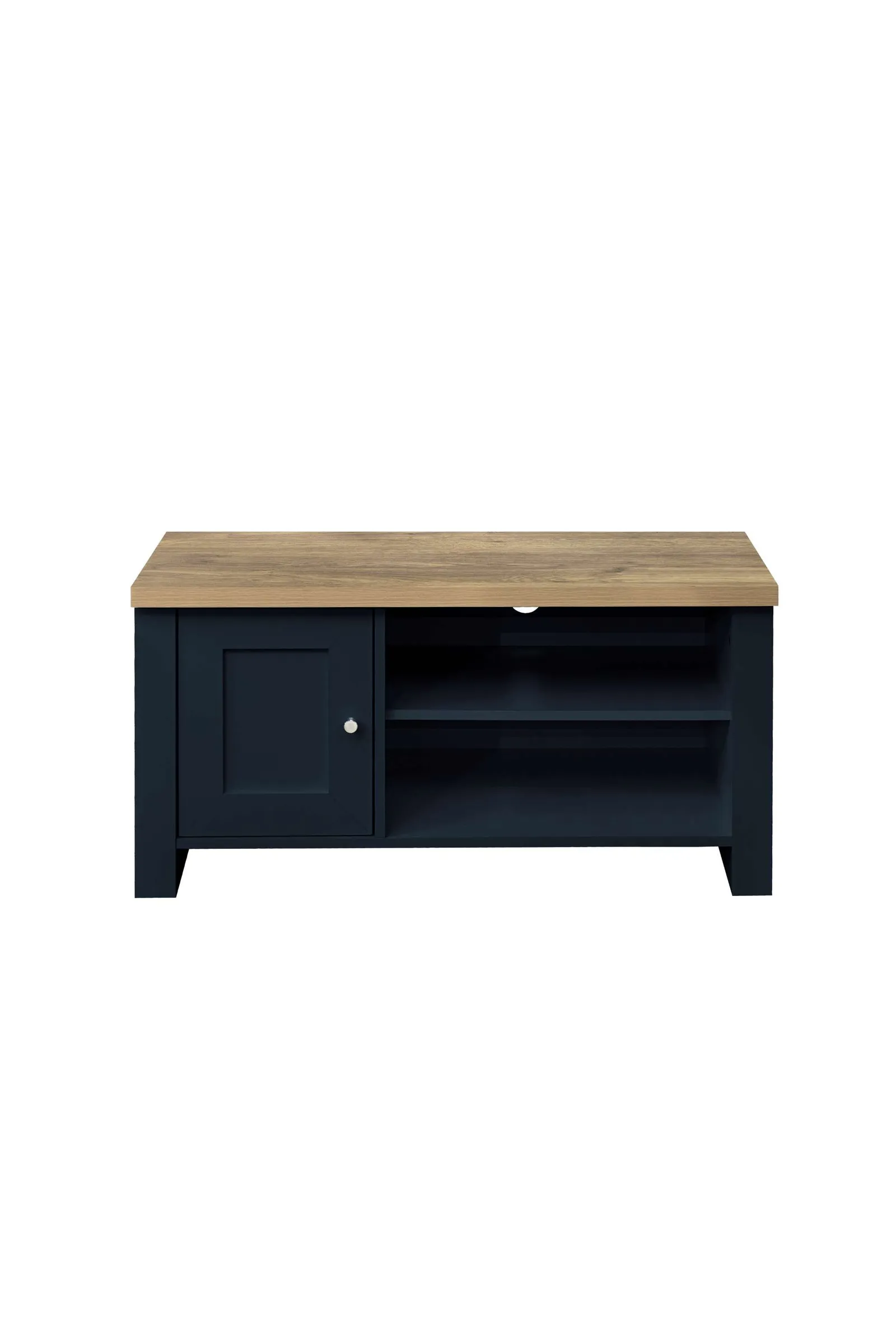 Birlea TV Unit Blue Oak Highgate Small Entertainment Navy Farmhouse Shabby Chic 4