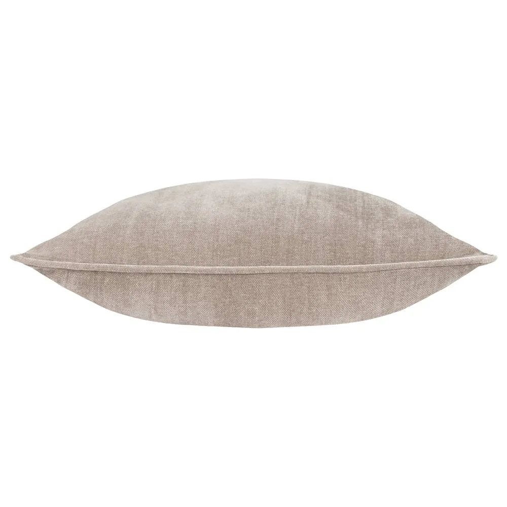 Yard Heavy Chenille Woven Piped Cushion in Beige 3