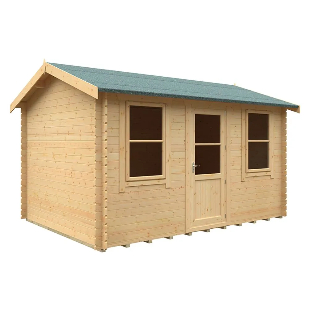 Buttercup Farm 14x10 The Skipton 28mm Cabin - L415 x W295 x H272.6 cm in Natural