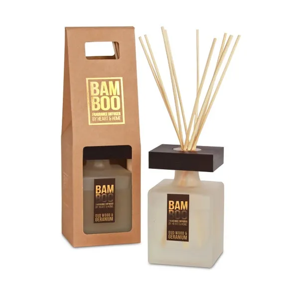 Heart and Home Bamboo Oud Wood & Geranium Diffuser 2